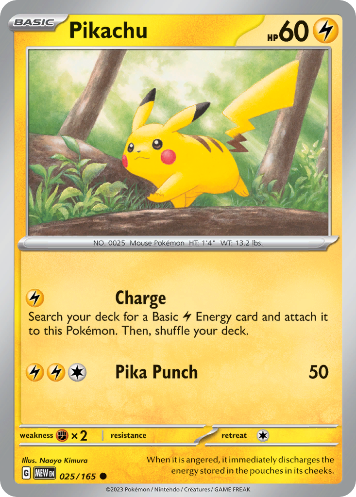 Pikachu - 025/165 -SV: Scarlet & Violet 151 (MEW)