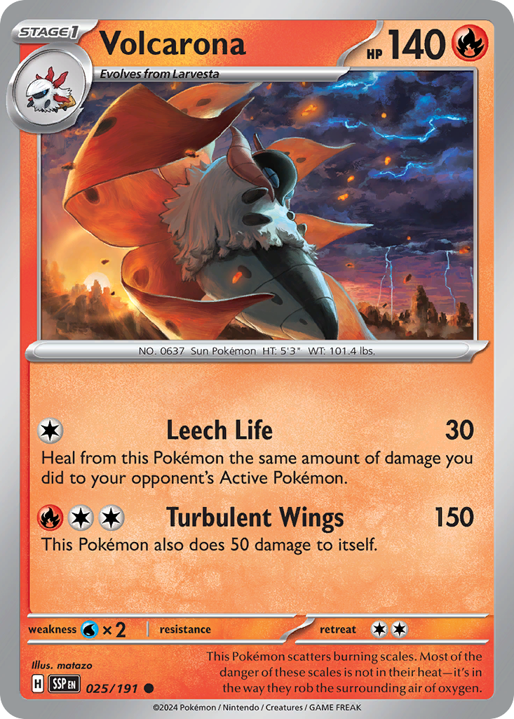 Volcarona- 025/191 - Surging Sparks