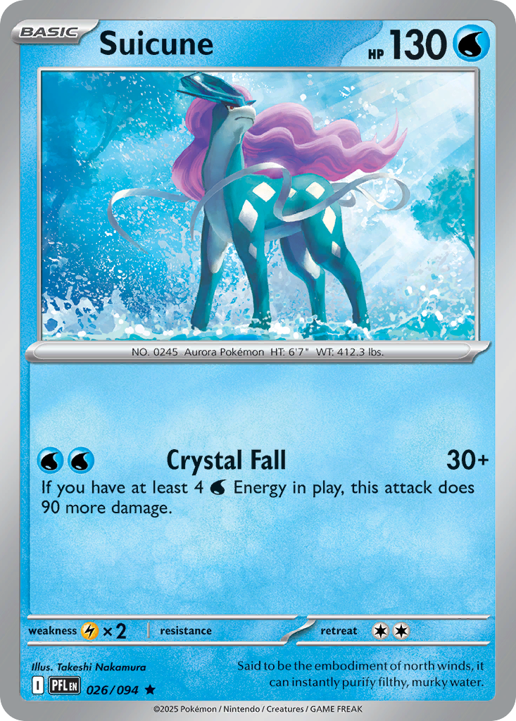 Suicune- 026/094 - Phantasmal Flames (Holo)