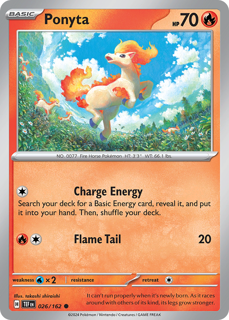 Ponyta - 026/162 - Temporal Forces (Reverse Holo)