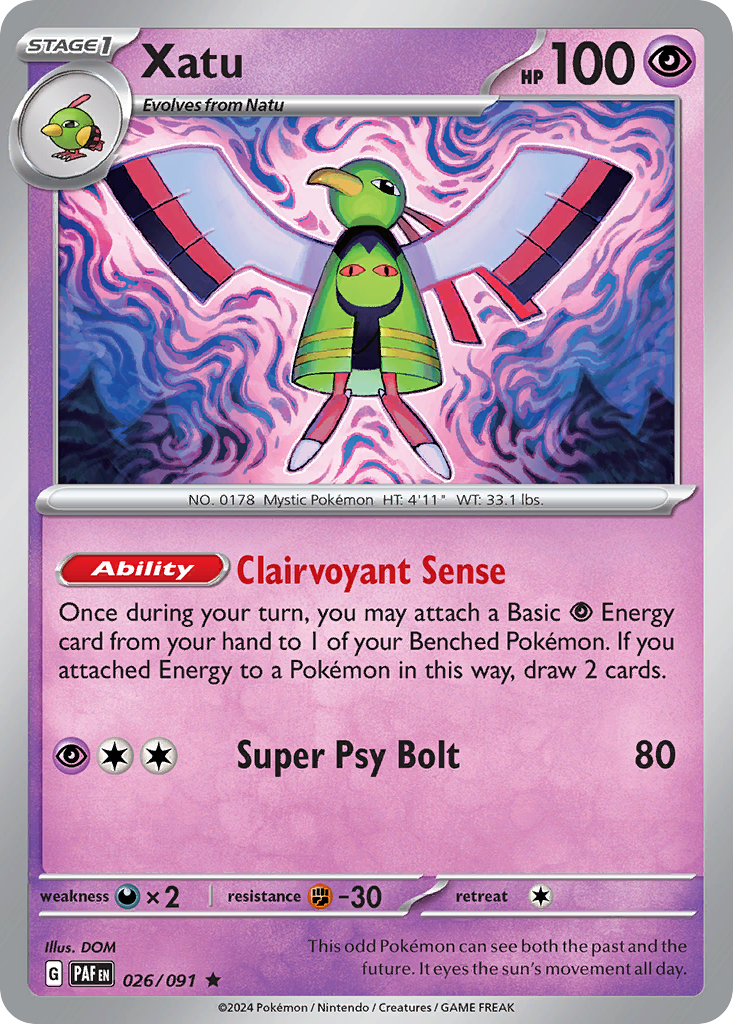 Xatu - 026/091 - Paldean Fates (Holo)