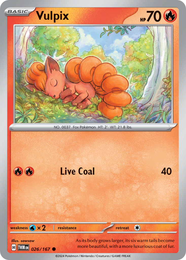 Vulpix - 026/167 - Twilight Masquerade (Reverse Holo)