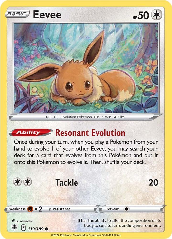 Eevee - 119/189 - SWSH10: Astral Radiance (Reverse Holo)