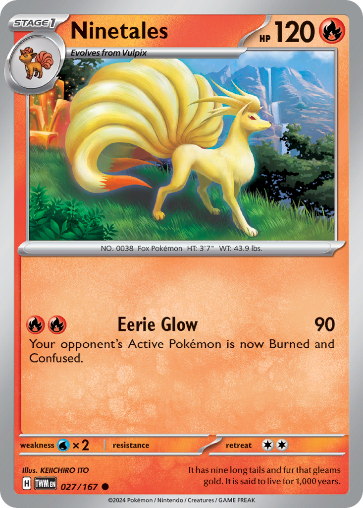 Ninetales - 027/167 - Twilight Masquerade (Reverse Holo)