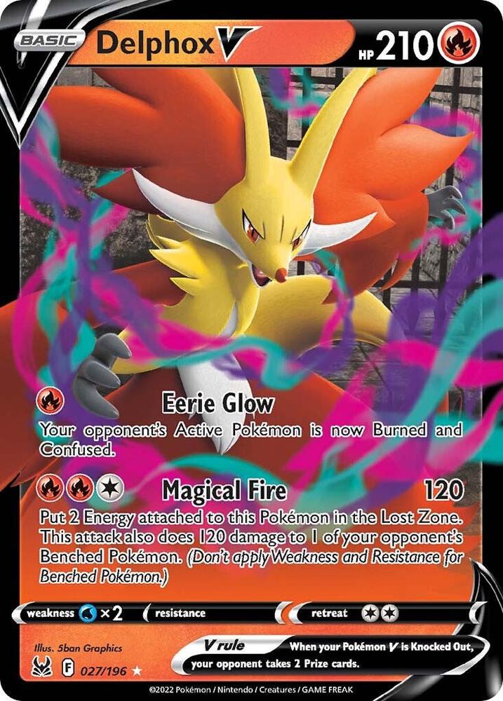 Delphox V - 027/196 - SWSH11: Lost Origin (SWSH11)