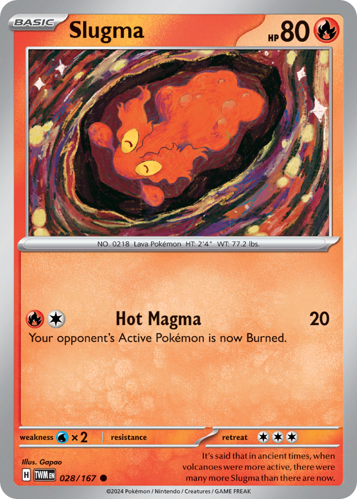 Slugma - 028/167 - Twilight Masquerade (Reverse Holo)