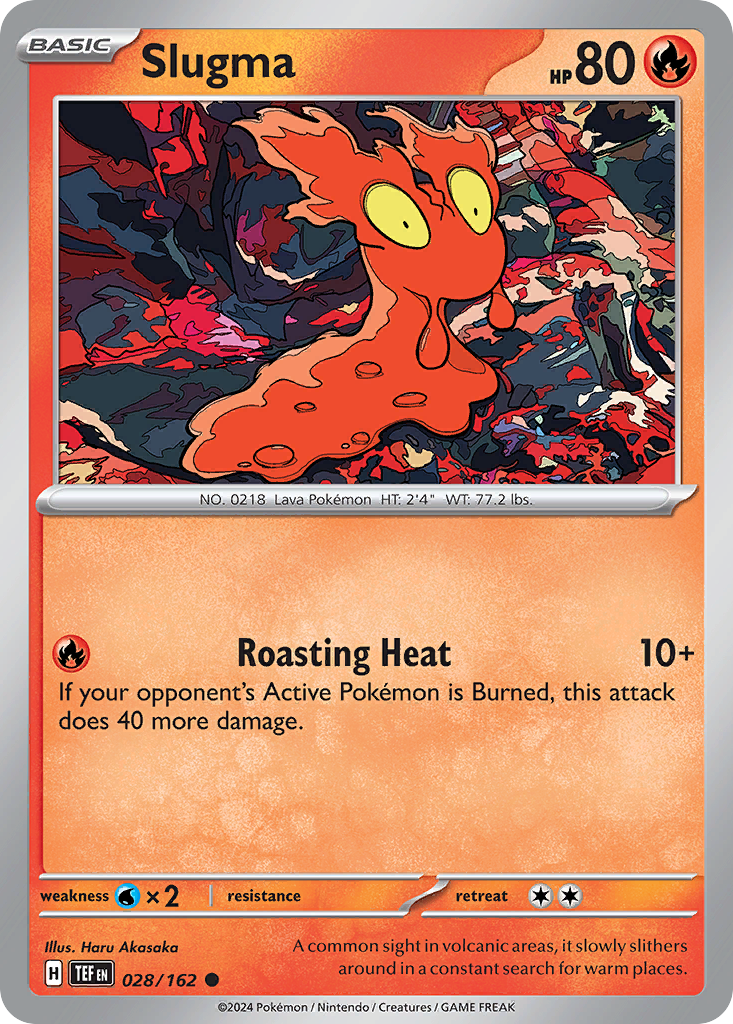 Slugma - 028/162 - Temporal Forces (Reverse Holo)