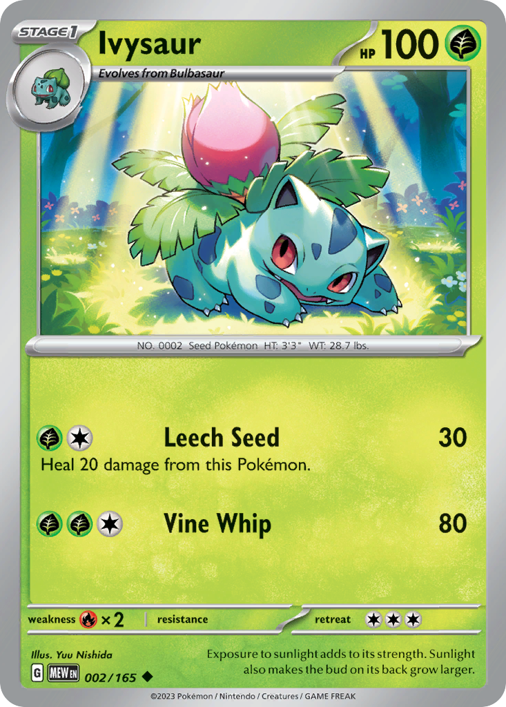 Ivysaur - 002/165 -SV: Scarlet & Violet 151 (MEW)