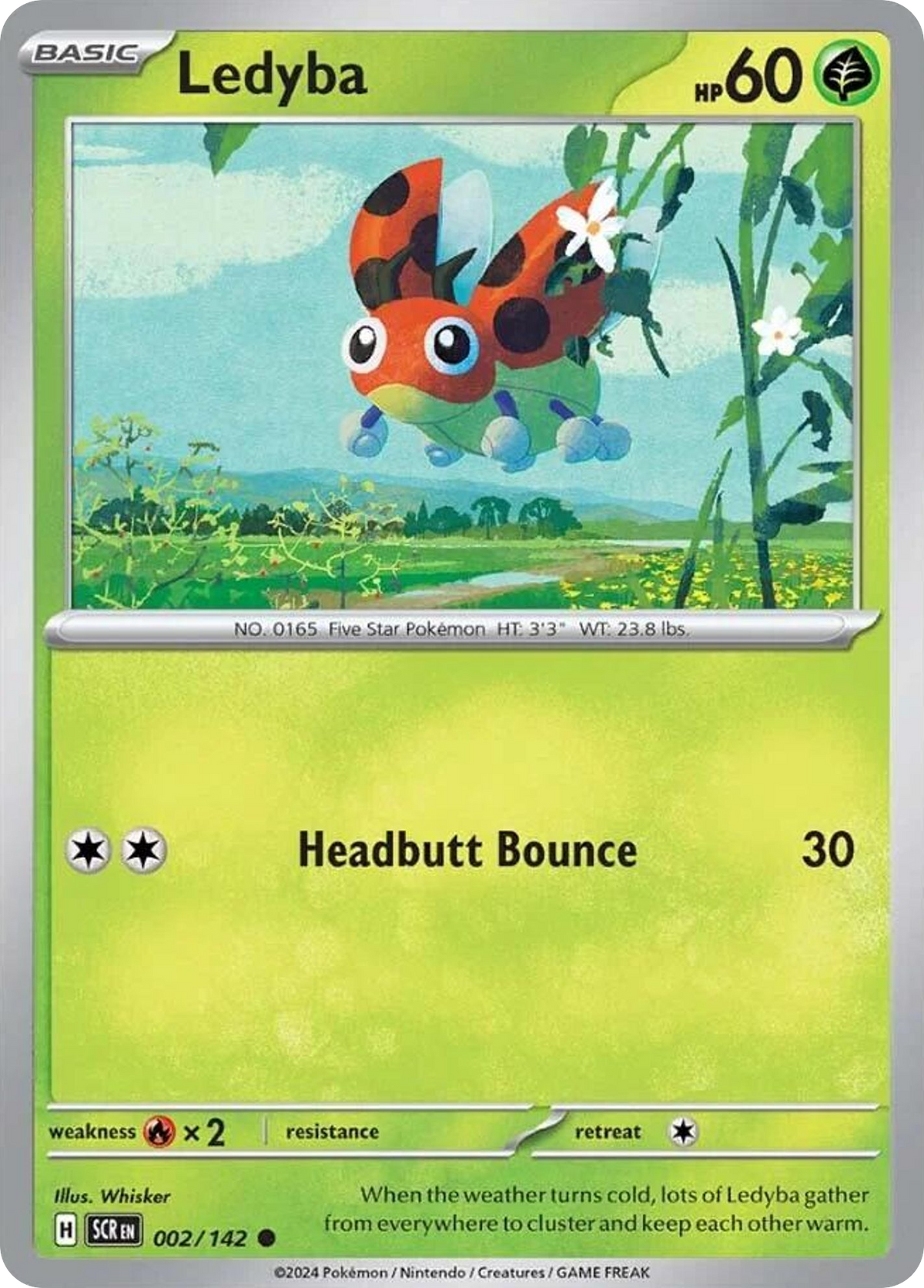 Ledyba- 002/142 - Stellar Crown (Reverse Holo)