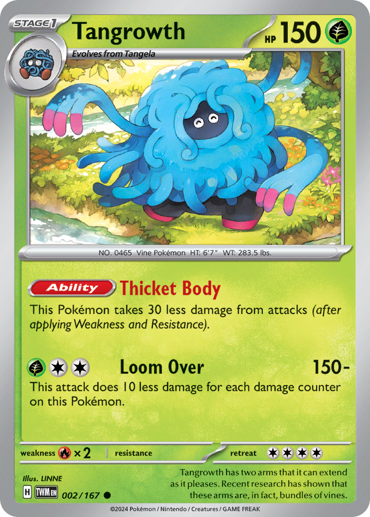 Tangrowth - 002/167 - Twilight Masquerade (Reverse Holo)