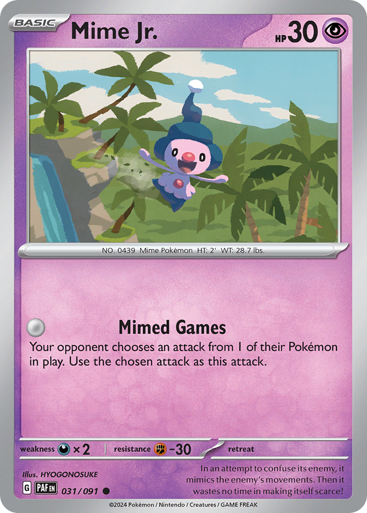 Mime Jr. - 031/091 - Paldean Fates (Reverse Holo)