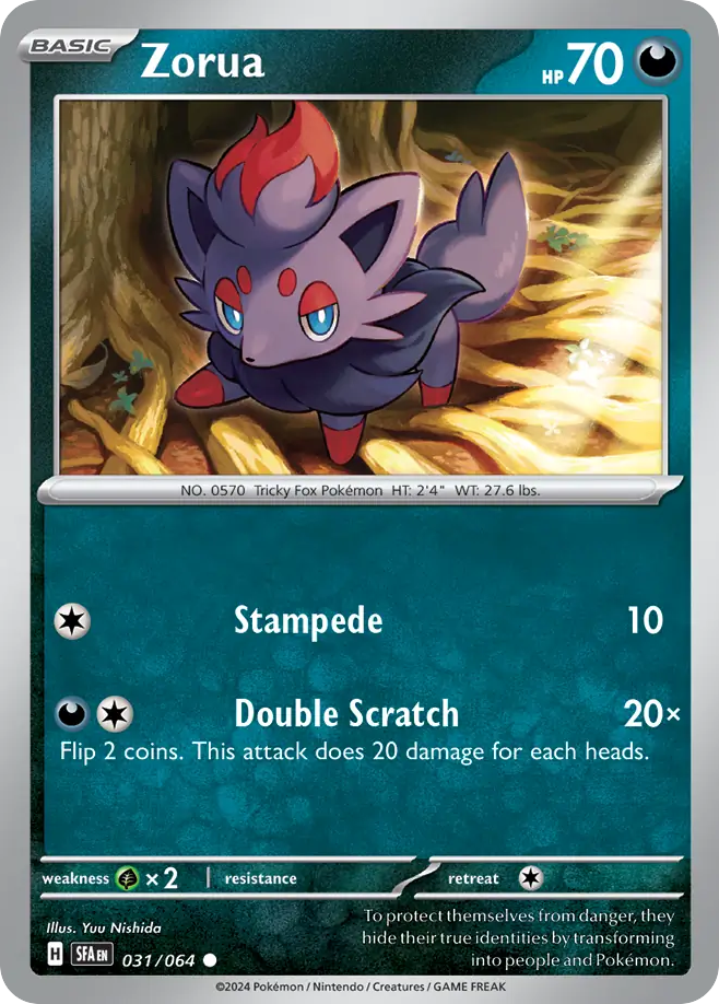 Zorua - 031/064 - Shrouded Fable (Reverse Holo)