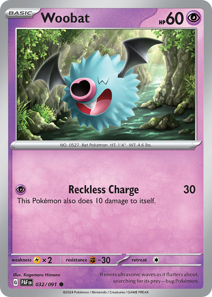 Woobat - 032/091 - Paldean Fates