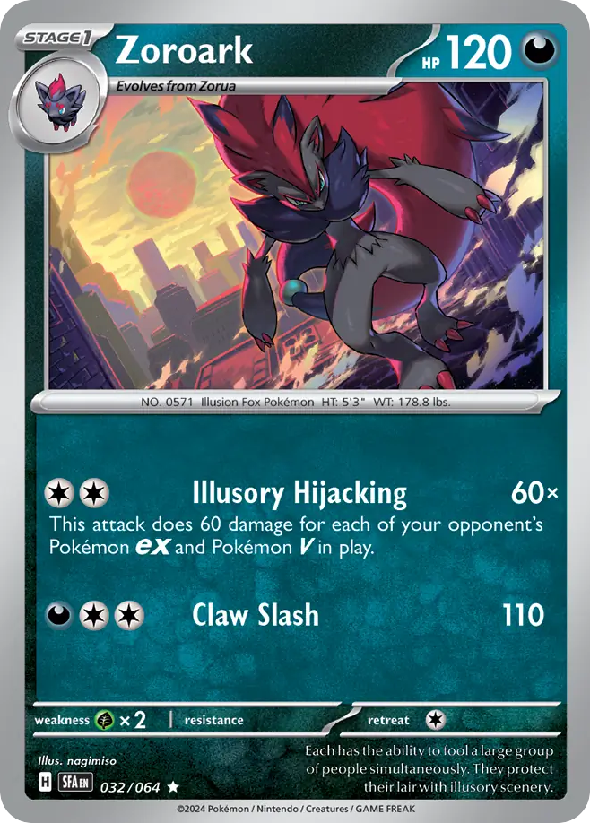 Zoroark - 032/064 - Shrouded Fable (Holo)
