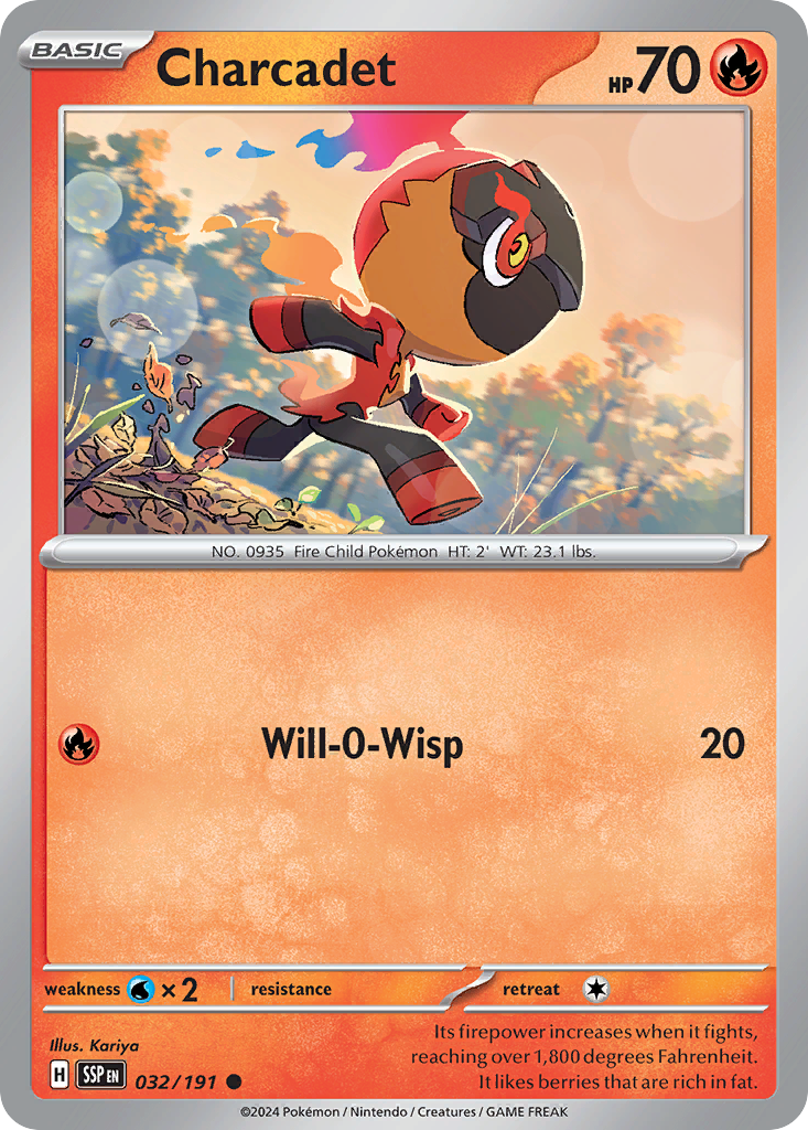 Charcadet - 032/191 - Surging Sparks (Reverse Holo)