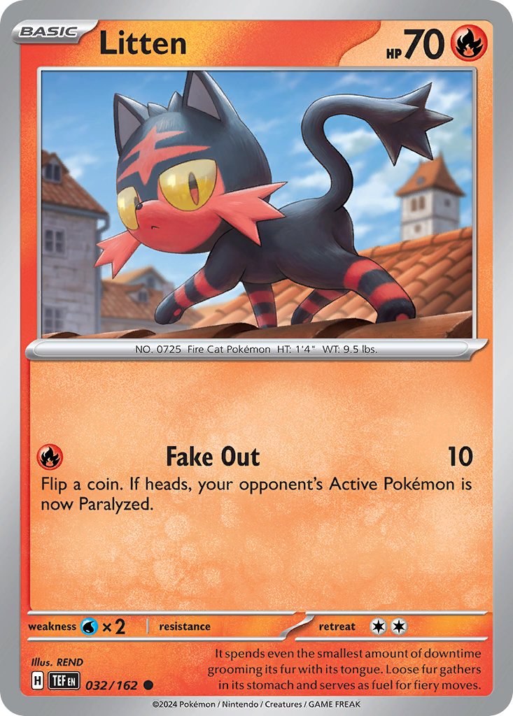 Litten - 032/162 - Temporal Forces (Reverse Holo)