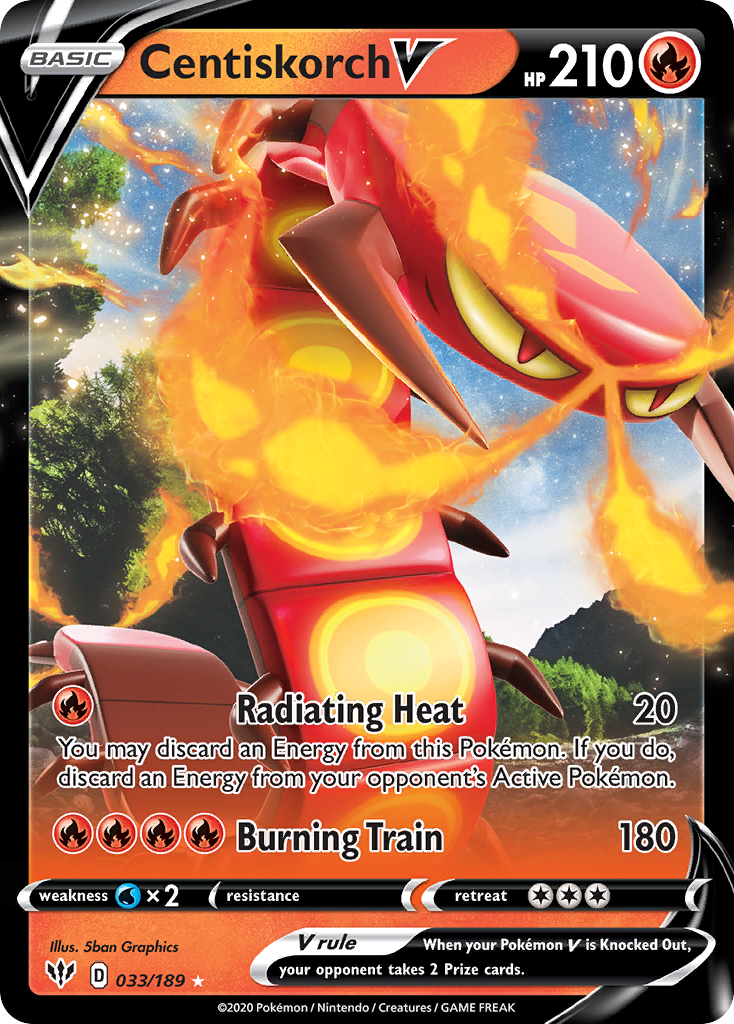 Centiskorch V - 033/189 - SWSH: Darkness Ablaze (DAA)