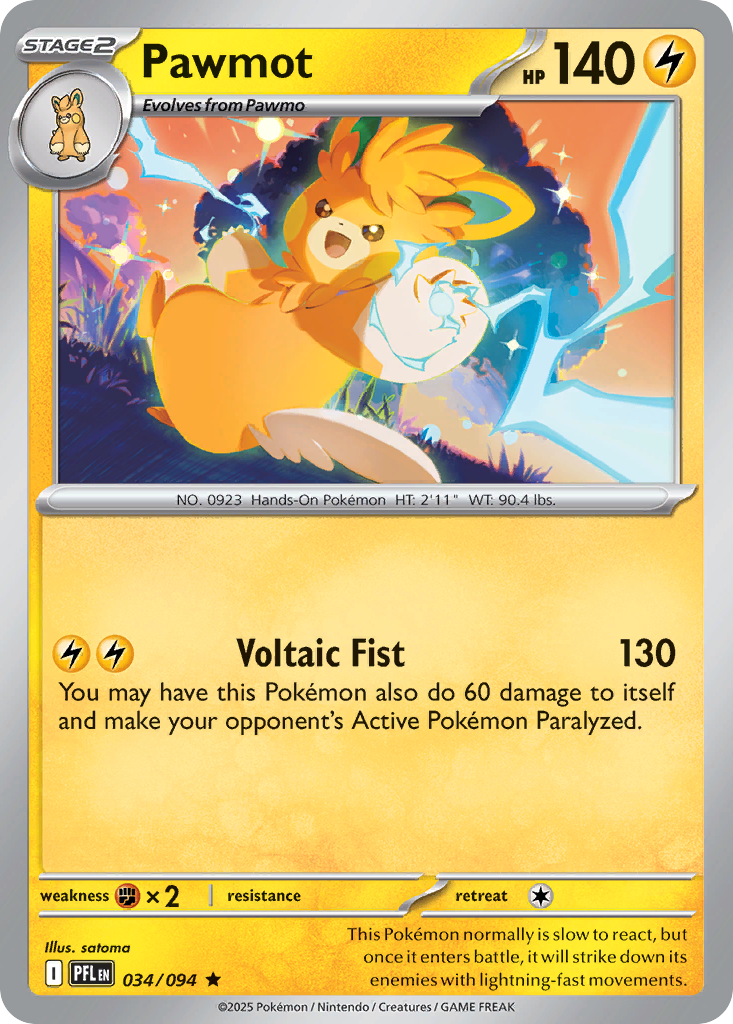 Pawmot- 034/094 - Phantasmal Flames (Reverse Holo)