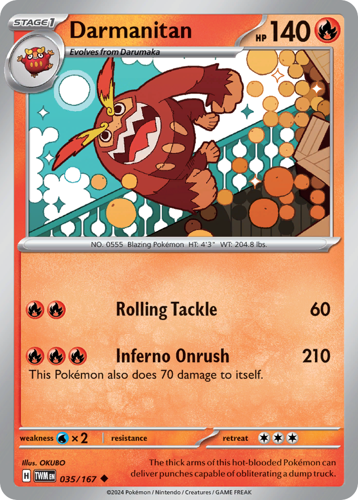 Darmanitan - 035/167 - Twilight Masquerade (Reverse Holo)