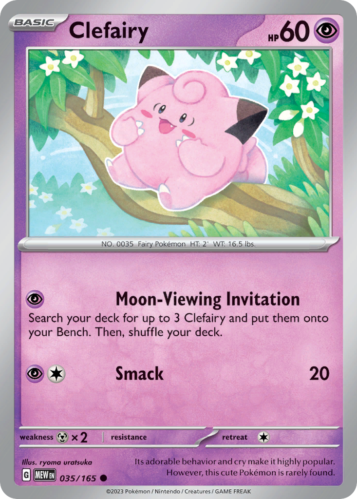 Clefairy - 035/165 -SV: Scarlet & Violet 151 (MEW) (Reverse Holo)