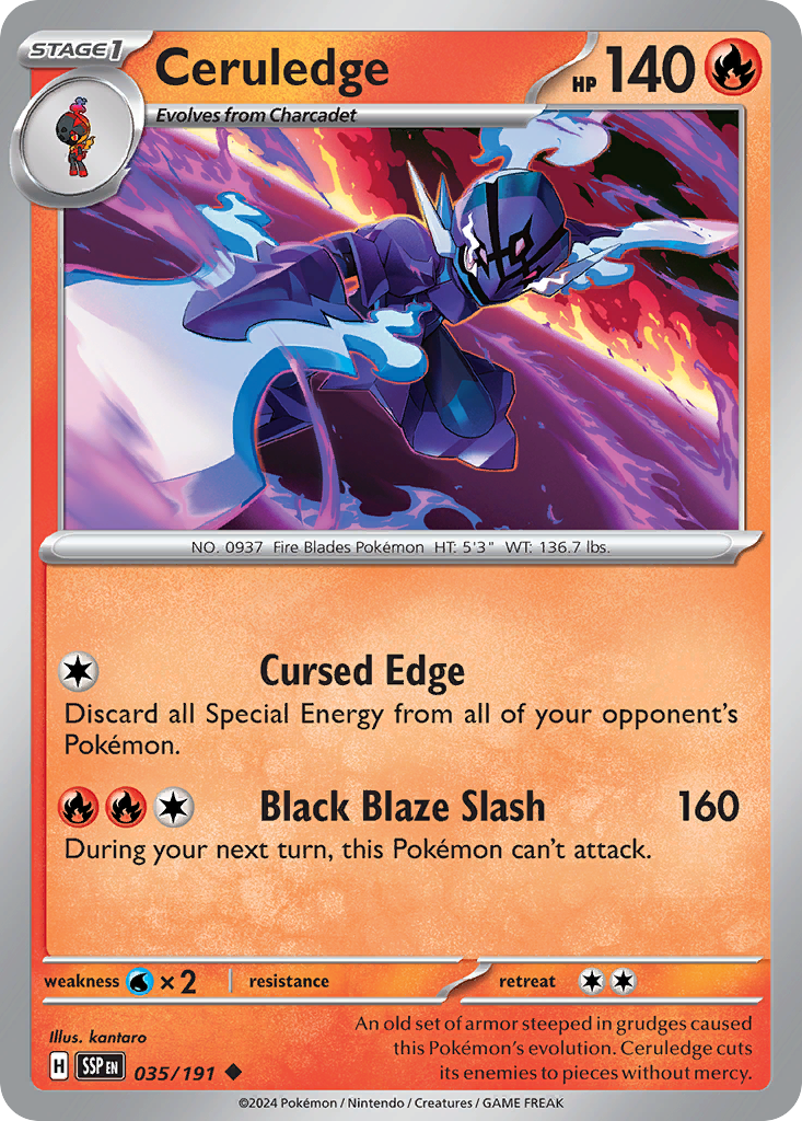 Ceruledge - 035/191 - Surging Sparks (Reverse Holo)
