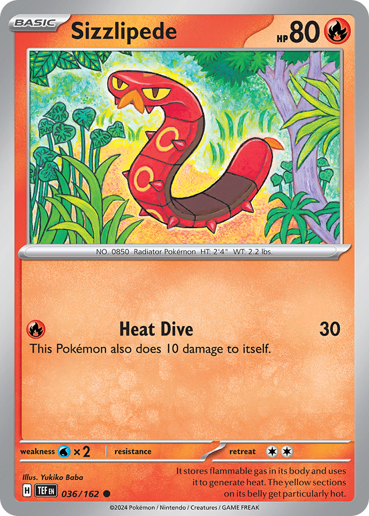 Sizzlipede - 036/162 - Temporal Forces (Reverse Holo)