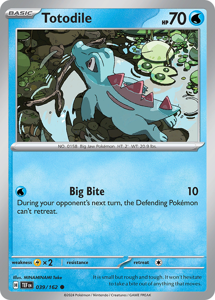 Totodile - 039/162 - Temporal Forces (Reverse Holo)