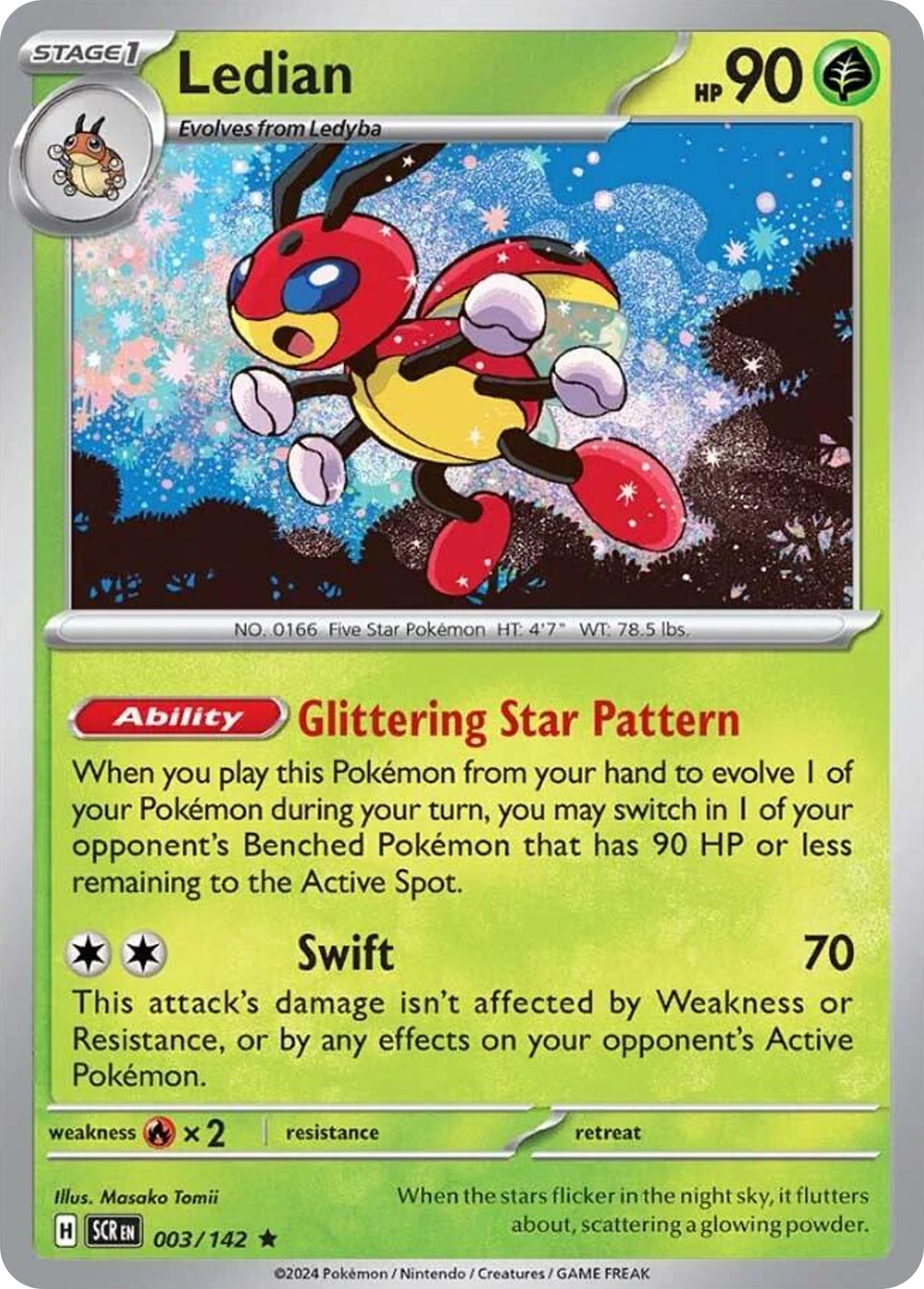 Ledian - 003/142 - Stellar Crown (Holo)