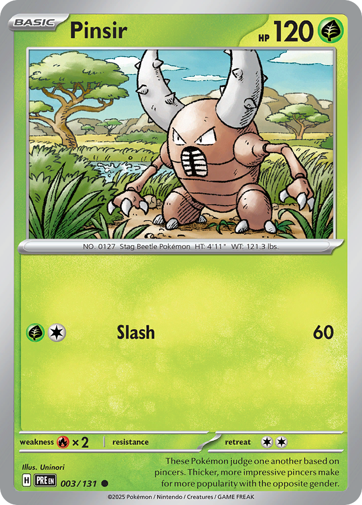 Pinsir- 003/131 - Prismatic Evolutions (Reverse Holo)