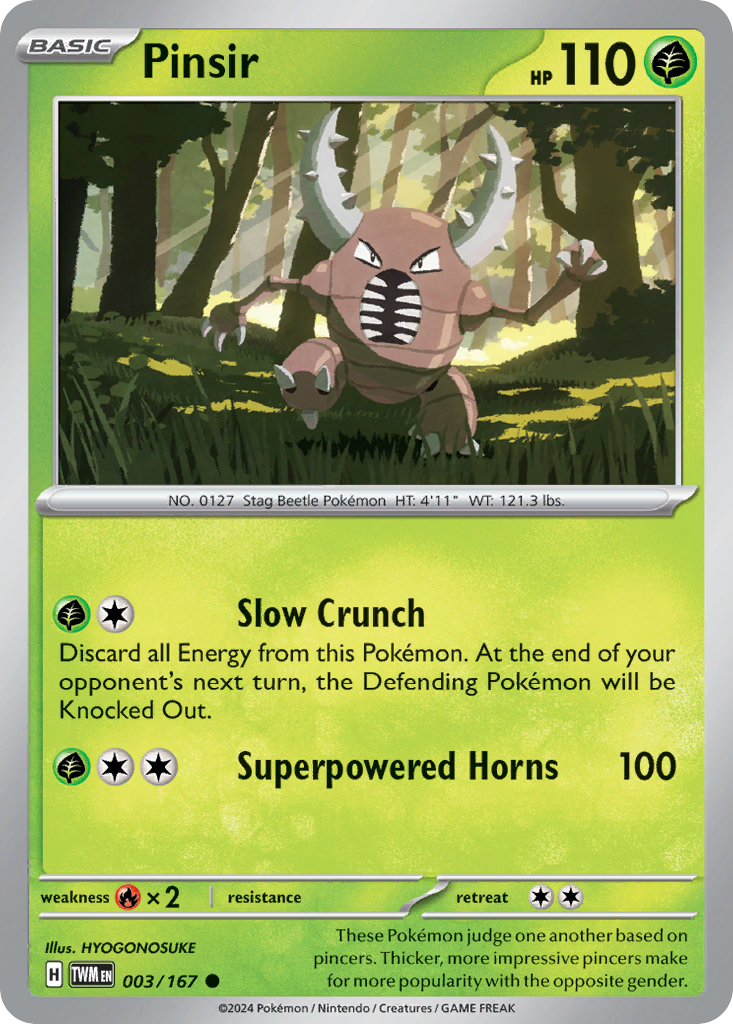 Pinsir - 003/167 - Twilight Masquerade (Reverse Holo)