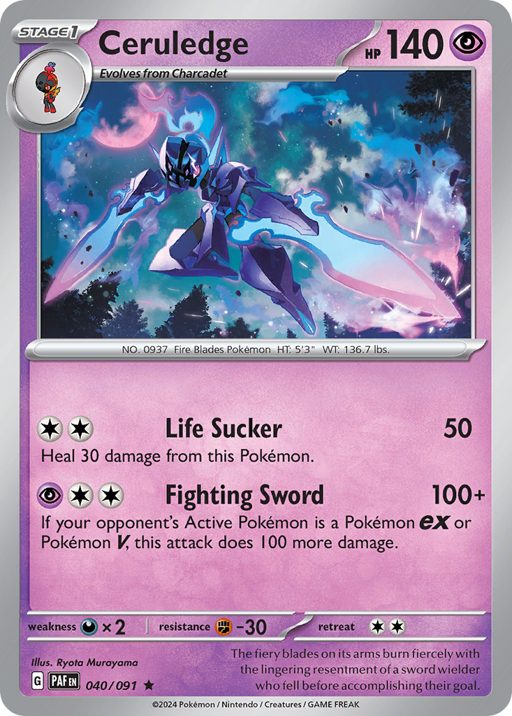 Ceruledge - 040/091 - Paldean Fates (Holo)