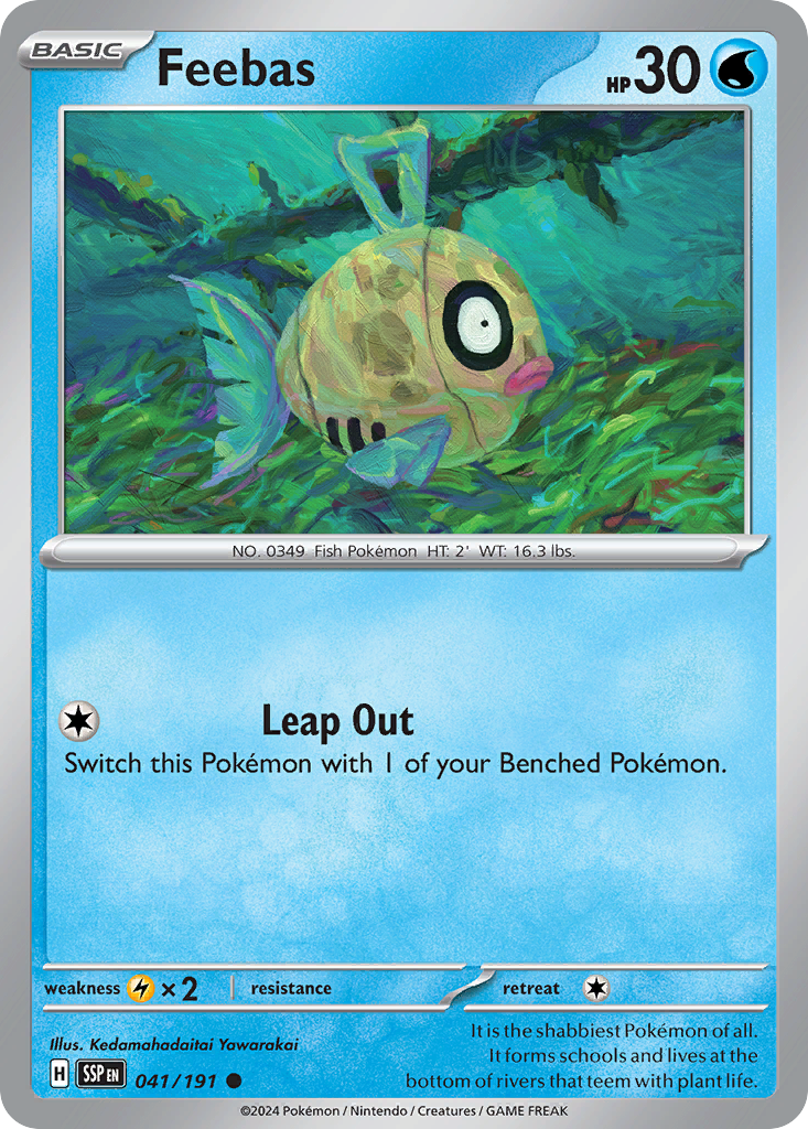 Feebas - 041/191 - Surging Sparks (Reverse Holo)