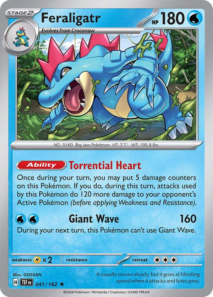 Feraligatr - 041/162 - Temporal Forces (Reverse Holo)