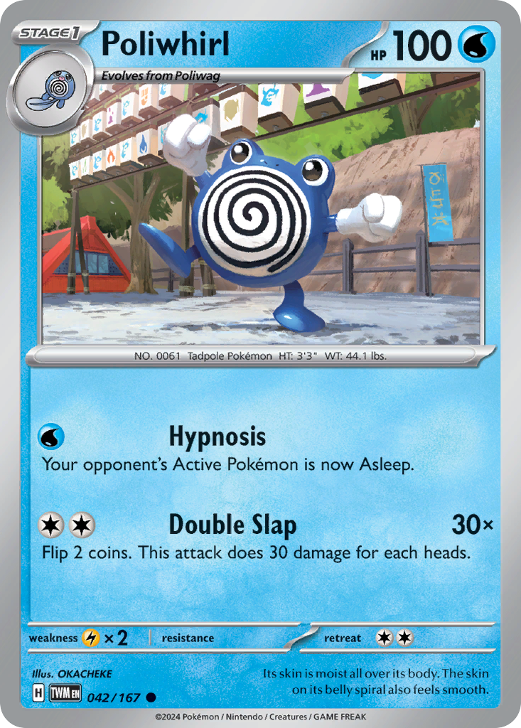 Poliwhirl - 042/167 - Twilight Masquerade (Reverse Holo)