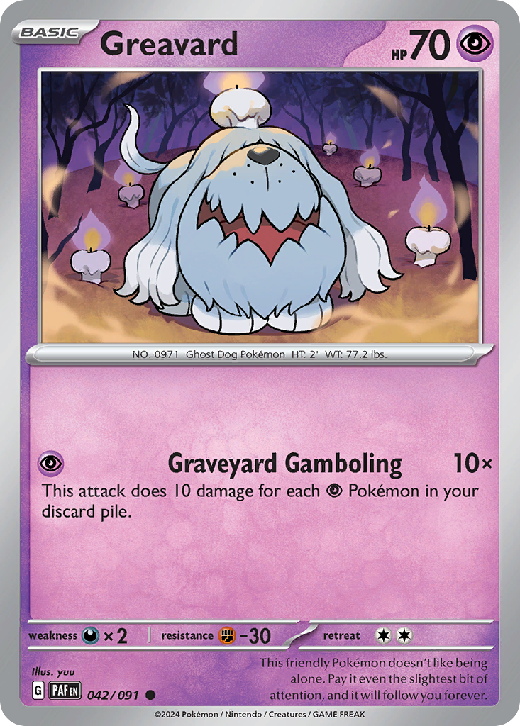 Greavard - 042/091 - Paldean Fates (Reverse Holo)