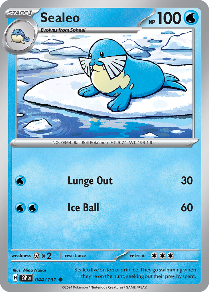 Sealeo- 044/191 - Surging Sparks (Reverse Holo)