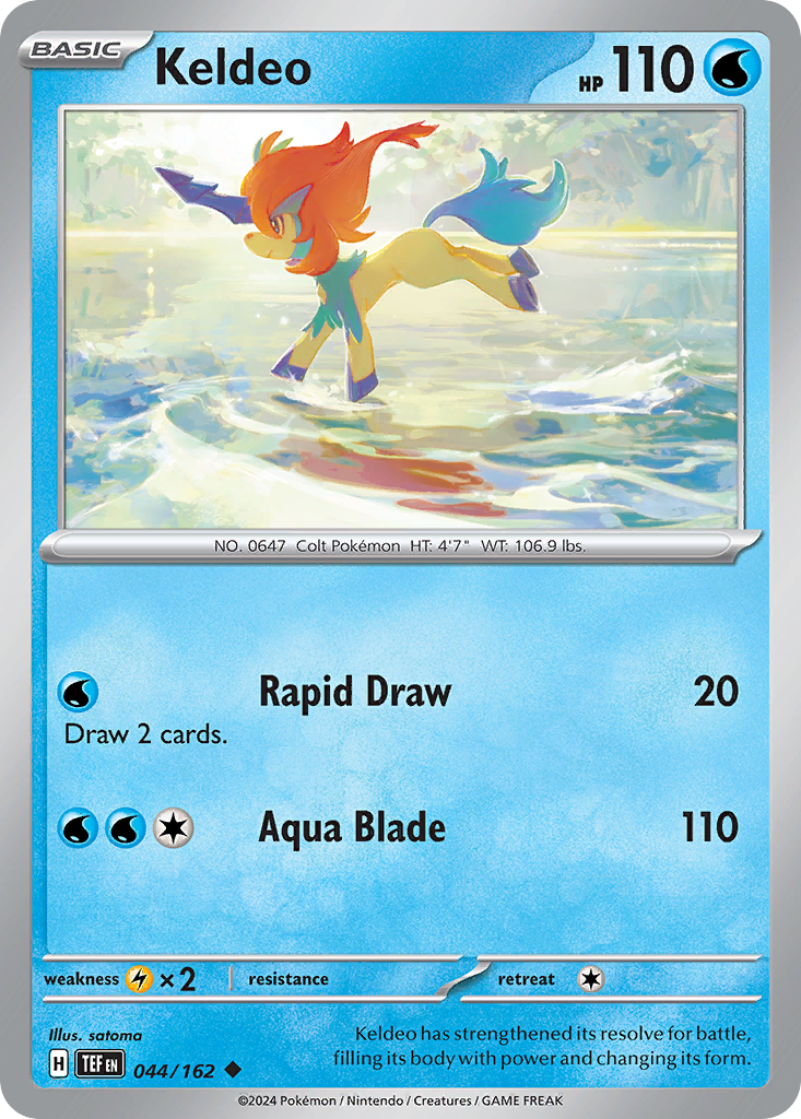 Keldeo - 044/162 - Temporal Forces (Reverse Holo)