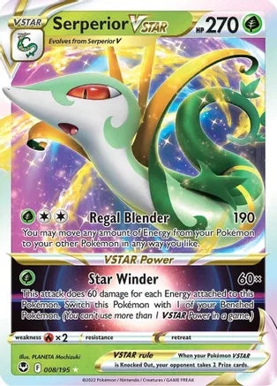 Serperior VSTAR - 008/195 - SWSH12: Silver Tempest (SWSH12)