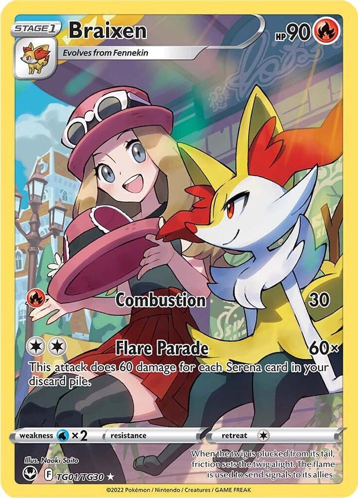 Braixen - 001/030 - Silver Tempest Trainer Gallery (swsh12tg)