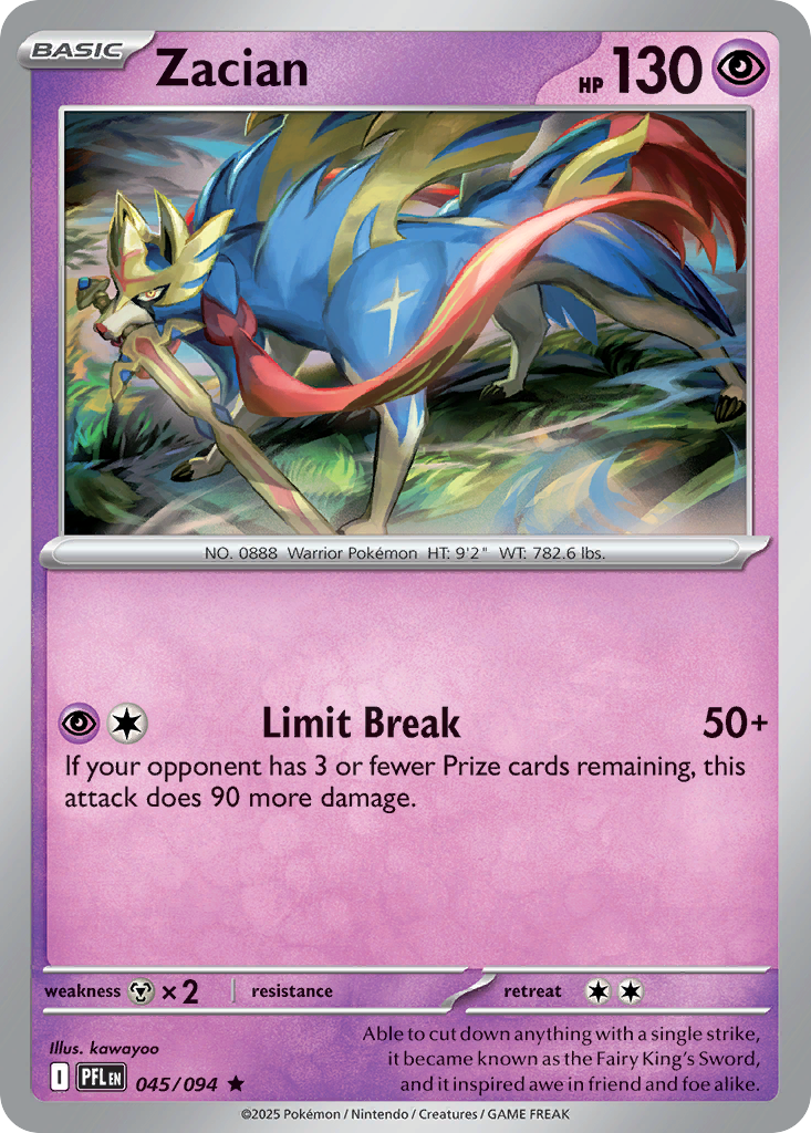 Zacian - 045/094 - Phantasmal Flames (Holo)