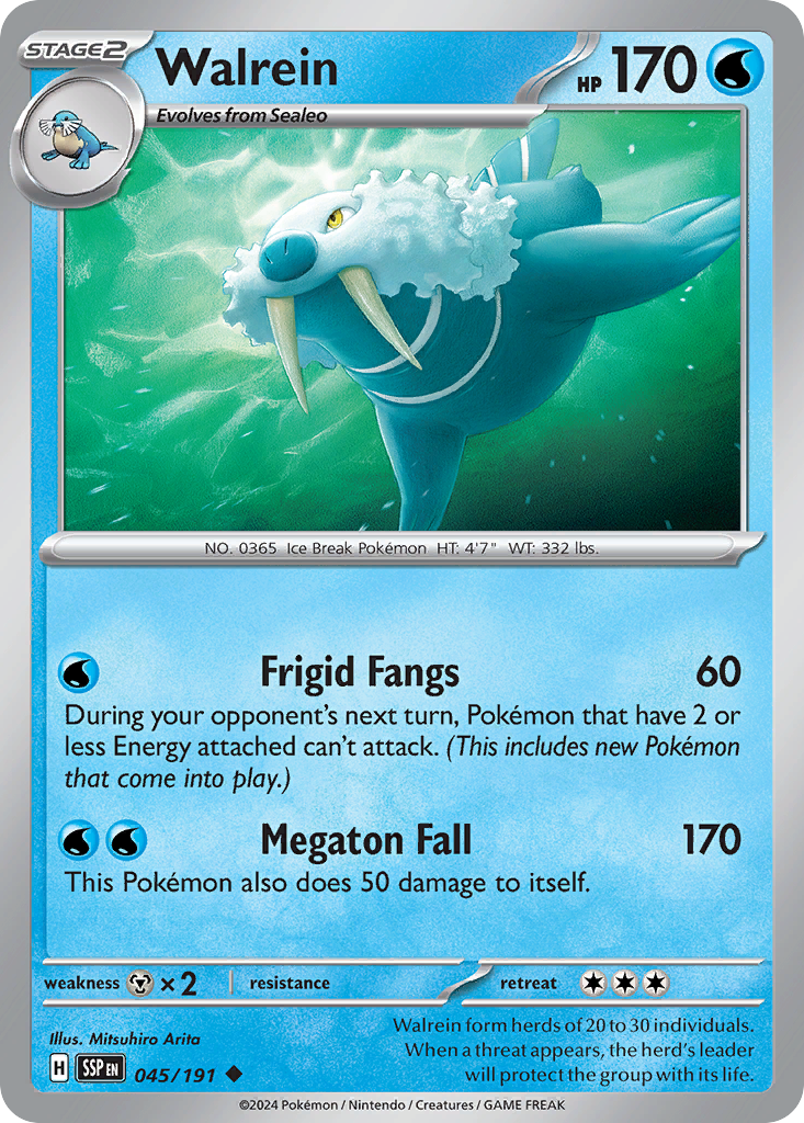 Walrein- 045/191 - Surging Sparks (Reverse Holo)