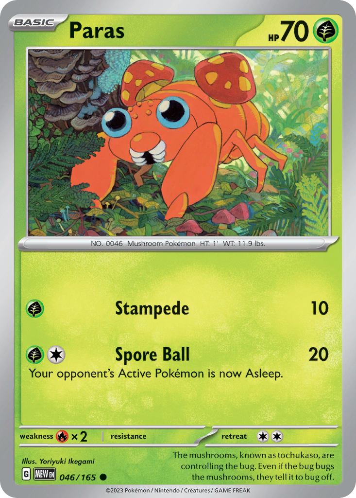 Paras - 046/165 -SV: Scarlet & Violet 151 (MEW) (Reverse Holo)