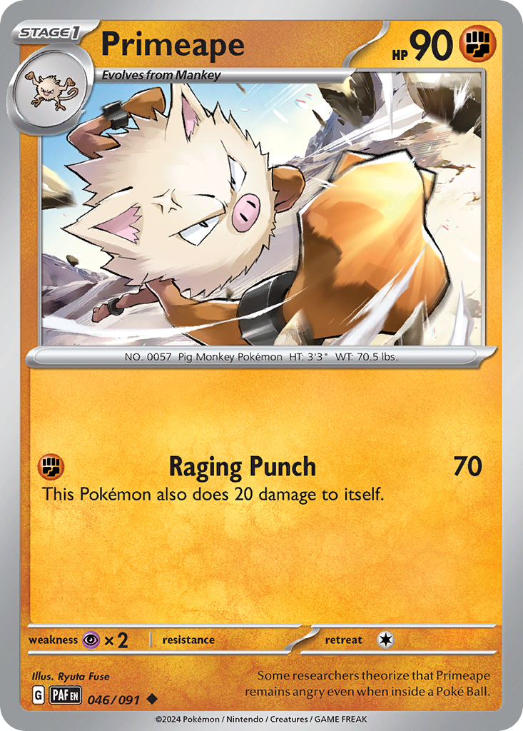 Primeape - 046/091 - Paldean Fates (Reverse Holo)