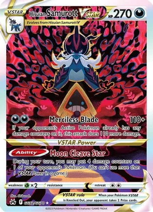Hisuian Samurott VSTAR - GG52/GG70 - Crown Zenith: Galarian Gallery