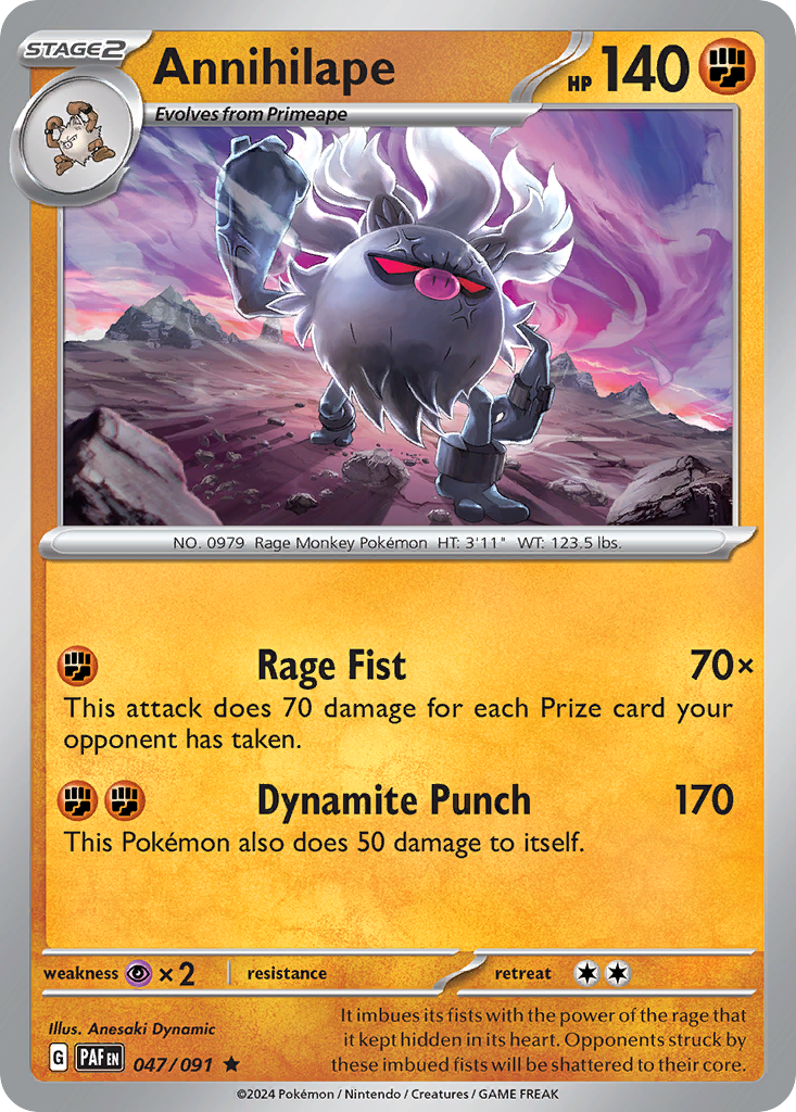 Annihilape - 047/091 - Paldean Fates (Reverse Holo)