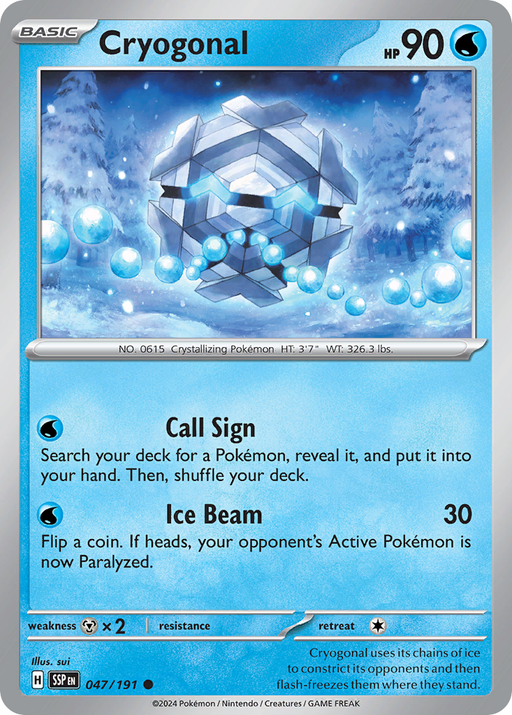 Cryogonal- 047/191 - Surging Sparks (Reverse Holo)