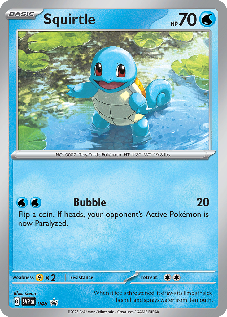 Squirtle - 048/215 - SV: Scarlet & Violet Black Star Promos (PR-SV)