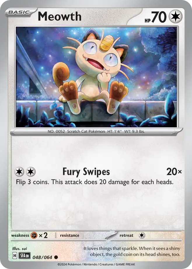 Meowth - 048/064 - Shrouded Fable (Reverse Holo)