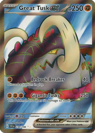 Great Tusk ex - 230/198 - Scarlet & Violet