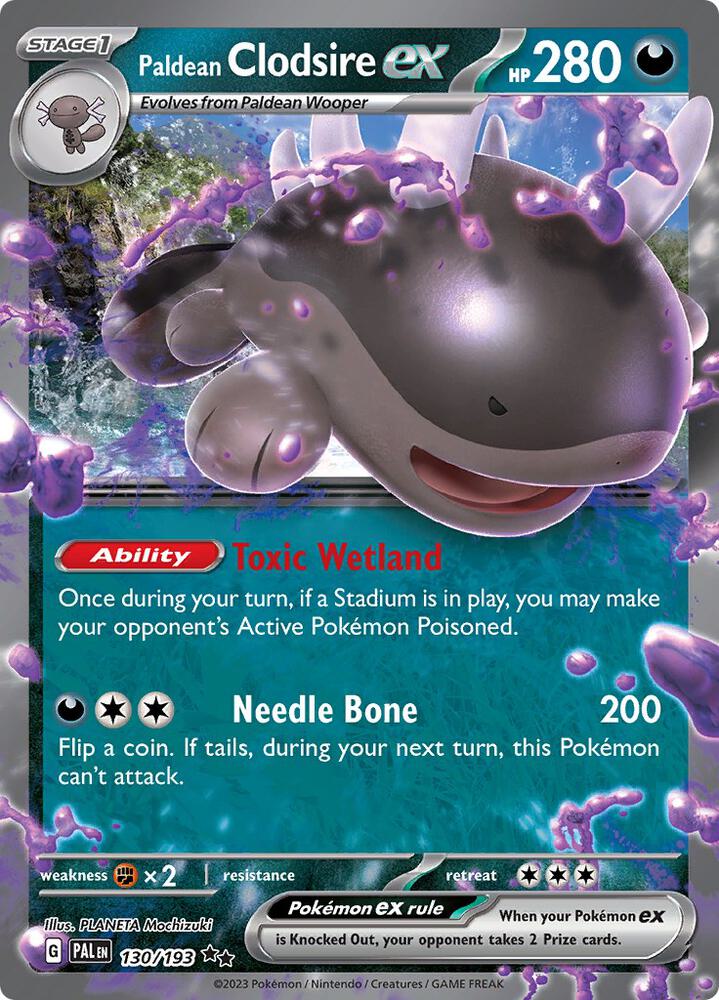 Paldean Clodsire ex - 130/193 - SV02: Paldea Evolved (PAL) (Lightly Played)
